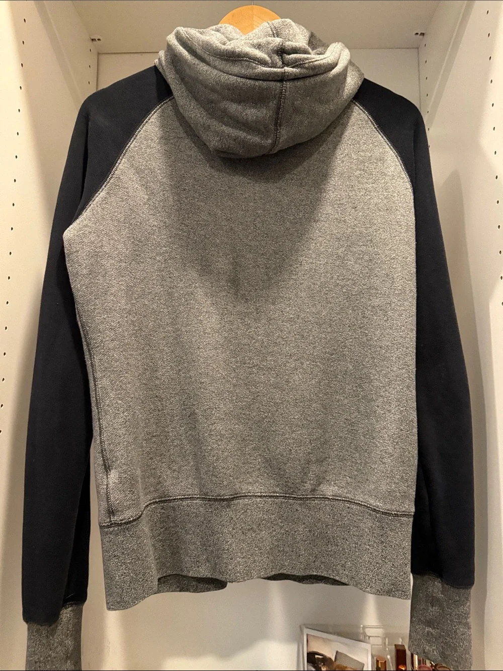 Nike Grey & Black Zip Hoodie with Pink Zipper